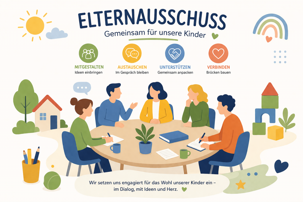 Illustration zum Elternausschuss der Kita